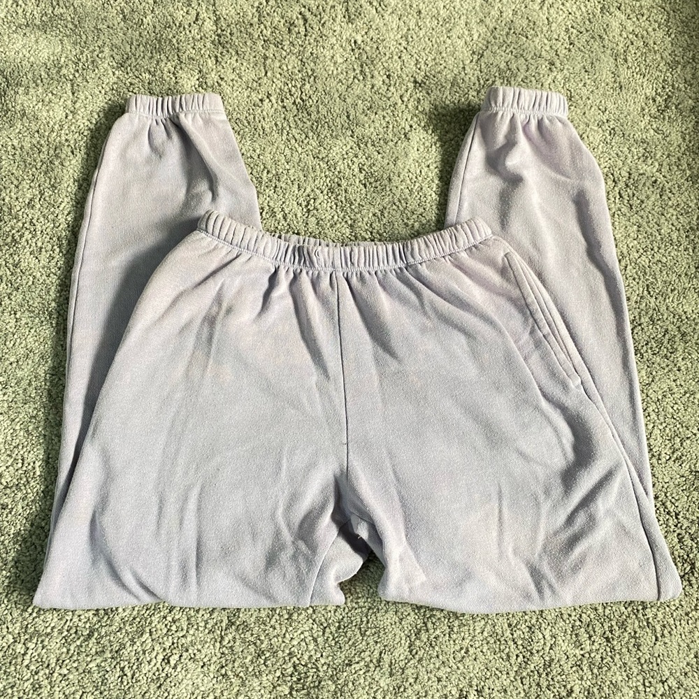 light purple garage sweatpants